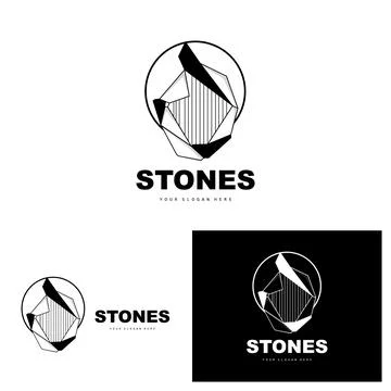 Stone Logo, Vector Stone Modern With Geometry Line Style, Design For Aesthe.. Stock Illustration