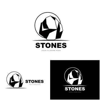 Stone Logo, Vector Stone Modern With Geometry Line Style, Design For Aesthe.. Stock Illustration