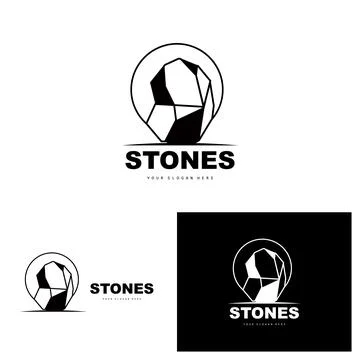 Stone Logo, Vector Stone Modern With Geometry Line Style, Design For Aesthe.. Stock Illustration