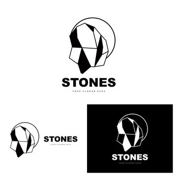 Stone Logo, Vector Stone Modern With Geometry Line Style, Design For Aesthe.. Stock Illustration