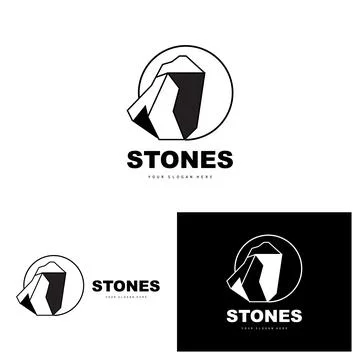 Stone Logo, Vector Stone Modern With Geometry Line Style, Design For Aesthe.. Stock Illustration