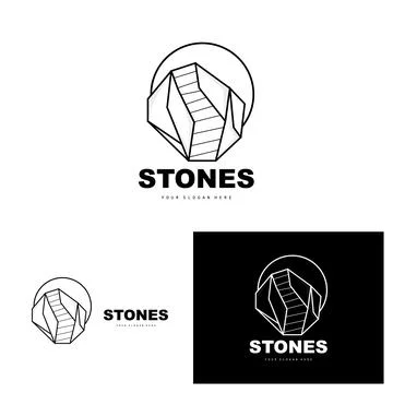 Stone Logo, Vector Stone Modern With Geometry Line Style, Design For Aesthe.. Stock Illustration
