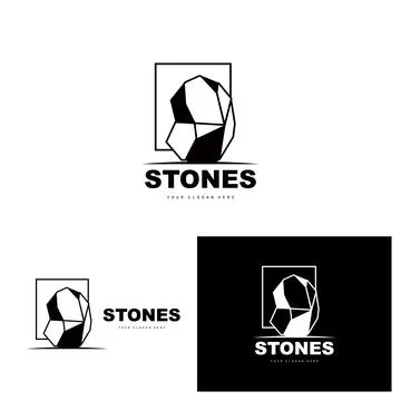 Stone Logo, Vector Stone Modern With Geometry Line Style, Design For Aesthe.. Stock Illustration