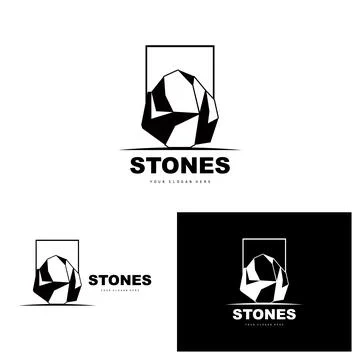 Stone Logo, Vector Stone Modern With Geometry Line Style, Design For Aesthe.. Stock Illustration