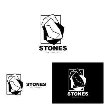 Stone Logo, Vector Stone Modern With Geometry Line Style, Design For Aesthe.. Stock Illustration