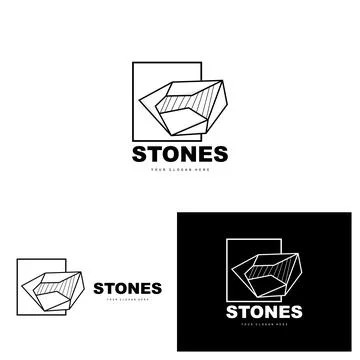Stone Logo, Vector Stone Modern With Geometry Line Style, Design For Aesthe.. Stock Illustration