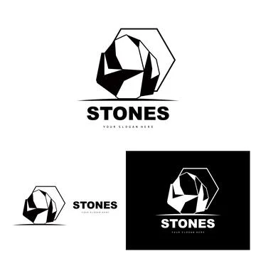 Stone Logo, Vector Stone Modern With Geometry Line Style, Design For Aesthe.. Stock Illustration
