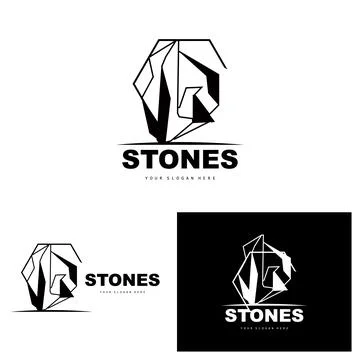 Stone Logo, Vector Stone Modern With Geometry Line Style, Design For Aesthe.. Stock Illustration