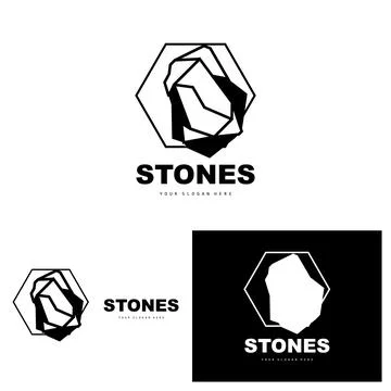 Stone Logo, Vector Stone Modern With Geometry Line Style, Design For Aesthe.. Stock Illustration