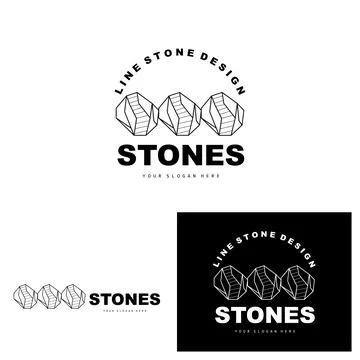 Stone Logo, Vector Stone Modern With Geometry Line Style, Design For Aesthe.. Stock Illustration