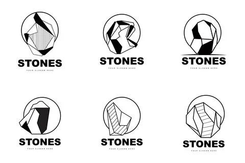 Stone Logo, Vector Stone Modern With Geometry Line Style, Design For Aesthe.. Stock Illustration