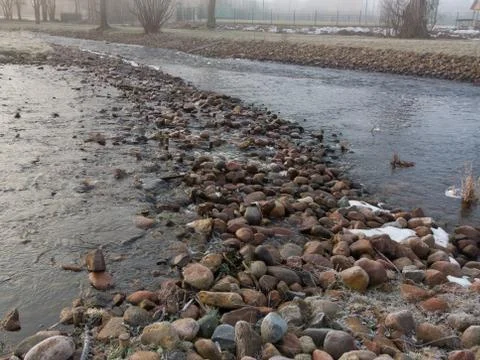 Stone made dam Foto stock