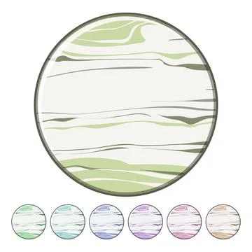 Stone marble coaster cartoon vector graphic Stock Illustration