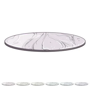 Stone marble tray cartoon vector graphic Stock Illustration