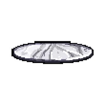 Stone marble tray pixel art vector illustration Stock Illustration