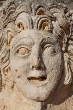 Stone mask in Myra Stock Photos