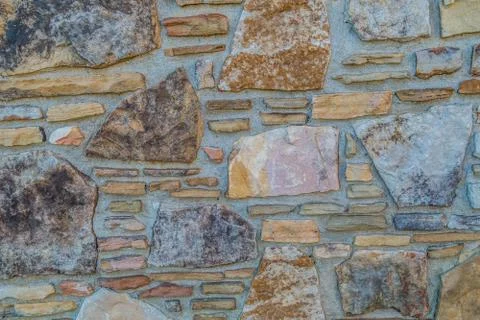 Stone masonry wall closeup background and textures 스톡 사진