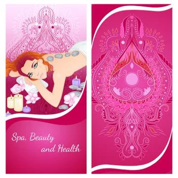 Stone massage flyer Stock Illustration