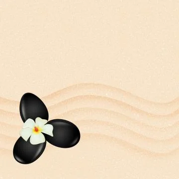 Stone massage on sand Stock Illustration