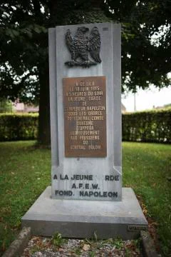 Stone in memory of Napoleon's Young Guard. Stock Photos