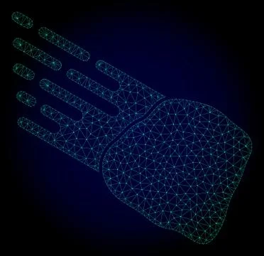 Stone Meteorite Polygonal Frame Vector Mesh with Fast Motion Effect Illustrazione stock