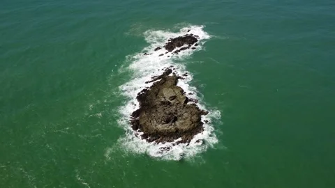 Stone In the middle of Sea Video stock 241966546