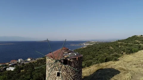 Stone mill close-up Stock Footage 122160860