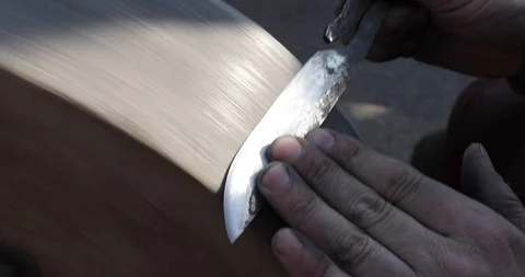 Stone millstone hand Vídeo Stock 125253571