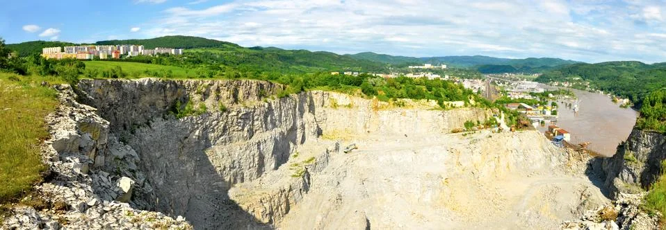 Stone mine in the czech republic Stock Photos