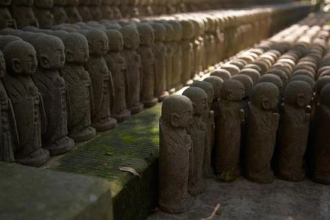 Stone monks statues Stock Photos