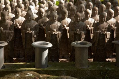 Stone monks statues Stock Photos