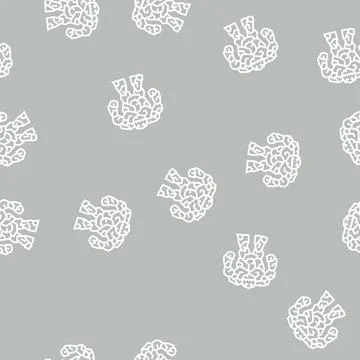 Stone monster line seamless pattern Illustrazione stock