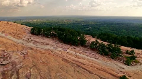 Stone mountain on a bright cloudy day Stock Footage 55018510