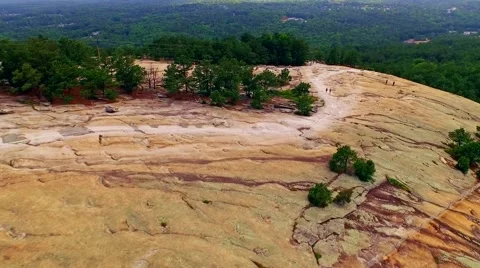 Stone mountain on a bright cloudy day Stock Footage 55018690