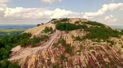 Stone mountain on a bright cloudy day Stock Footage 55019124