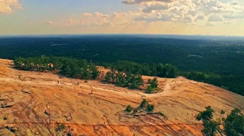 Stone mountain on a bright cloudy day Stock Footage 55019166