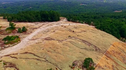 Stone mountain on a bright cloudy day Stock Footage 55019388
