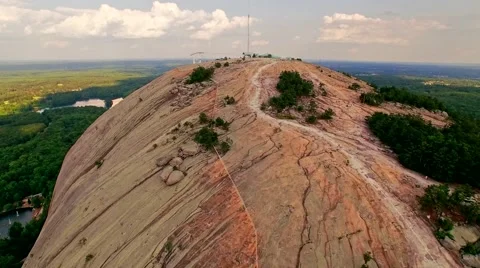 Stone mountain on a bright cloudy day Stock Footage 55019442