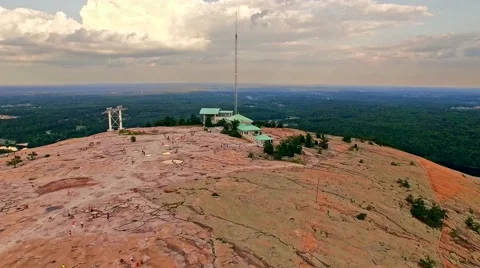 Stone mountain on a bright cloudy day Stock Footage 55019679