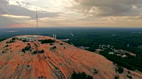 Stone mountain on a bright cloudy day Stock Footage 55019760