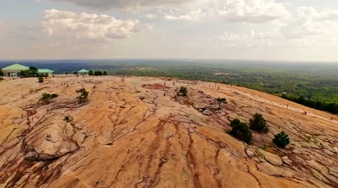 Stone mountain on a bright cloudy day Stock Footage 55019981