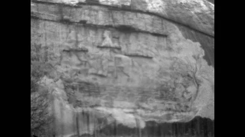 Stone Mountain Carving 1933 Stock Footage 197380381