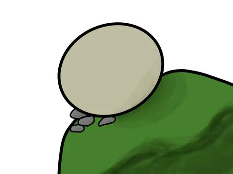 Stone on the mountain Stock Illustration