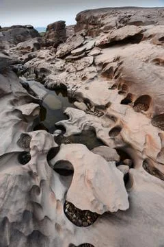 Stone mountain at Sam Phan Bok Foto stock