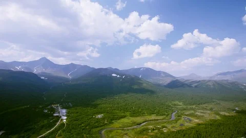 Stone mountain valley. Ural Mountains Stock Footage 85422012