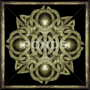 Stone mystic symbol Stock Illustration
