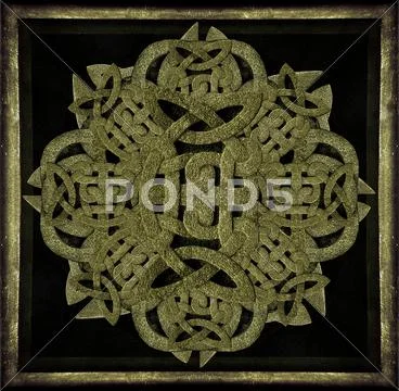 Stone mystic symbol Stock Illustration