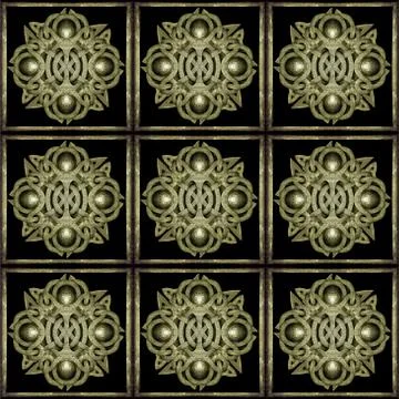 Stone mystic symbol pattern Illustrazione stock