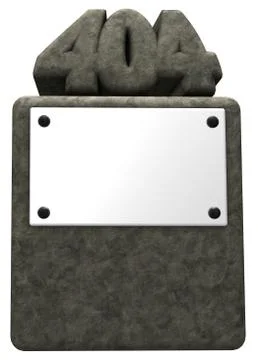 Stone number 404 on socket - 3d illustration Stock Illustration