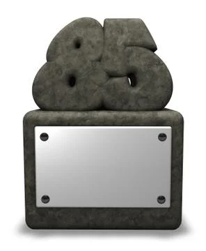 Stone number eighty five on socket - 3d illustration Stock Illustration